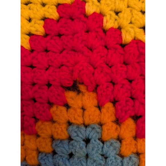 AA Crochet Throw Blanket 50" x 60" colorful Afghan Bed Shawl - Picture 2 of 3